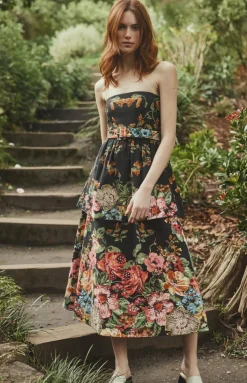 Daisy Dress in Black Victorian Floral