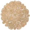 Daisy Jute 15" Round Placemat in Natural, Set of 4