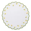 Daisy Placemat and Napkin Set in White