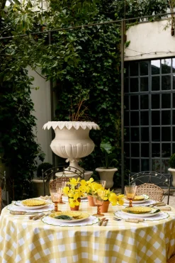 Daisy Placemat and Napkin Set in White