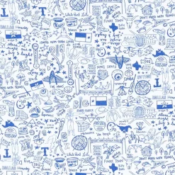 Dallas Fort Worth Two Piece Kids Pajamas in Stars at Night Blue