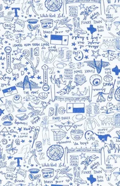 Dallas Fort Worth Zip Baby Onesie in Stars at Night Blue