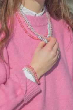 Dani Necklace in Pale Pink