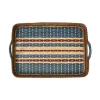 Danish Stripe 18" Tray in Navy