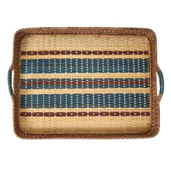 Danish Stripe 21" Tray in Navy