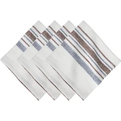 Danish Stripe Napkin in Taupe, Set of 4