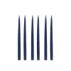 Danish Taper Candles in Denim Blue, Set of 6