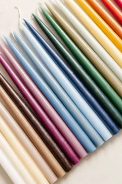 Danish Taper Candles in Denim Blue, Set of 6