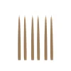 Danish Taper Candles in Nougat, Set of 6