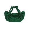 Dark Green NLA Silk Knot Bag