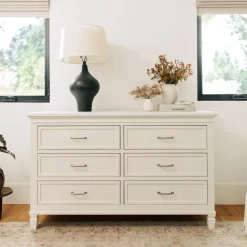 Darlington 6-Drawer Assembled Dresser in Warm White