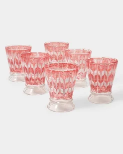 D'Ascoli Donatello Glasses, Ruby, Set of 6