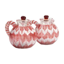 D'Ascoli Shaya Oil and Vinegar Set, Ruby, Set of 2