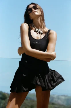 Day & Night Sarong Skirt in Black