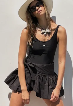 Day & Night Sarong Skirt in Black