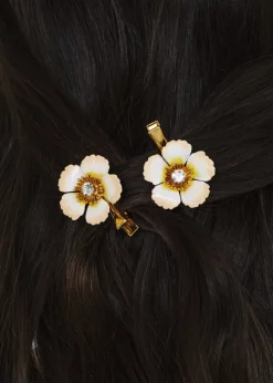 Debbie Hair Clips in Champagne