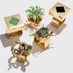 Deco Cube Napkin Rings, Set of Four