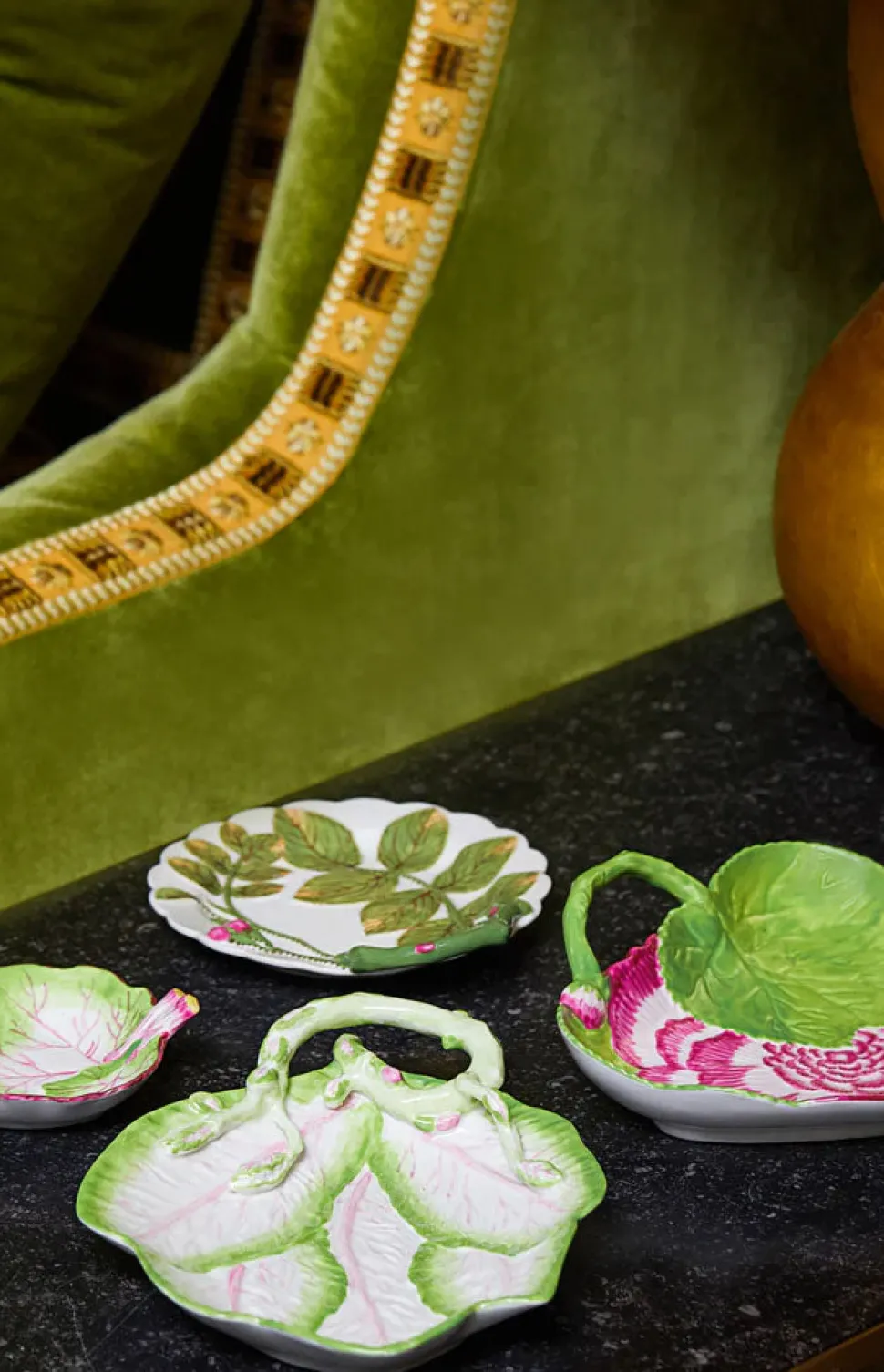 Decorative Leaf Plates, Set of 4