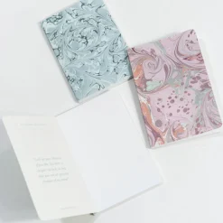 Decorative Marble Pocket Journals, Set of 3