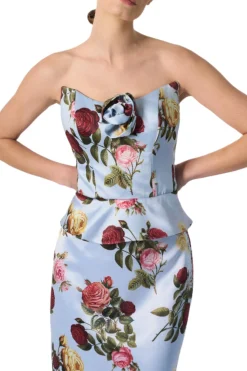 Delicias Corset Top in Blue