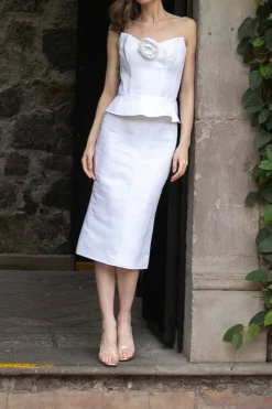 Delicias Corset Top in White