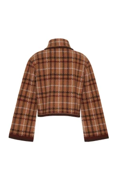 Delilah Cardigan in Camel Check