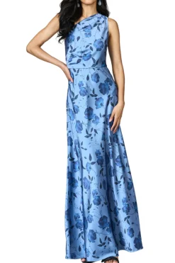 Delphine Gown in Wild Steel Roses