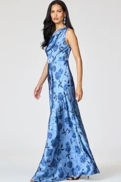 Delphine Gown in Wild Steel Roses