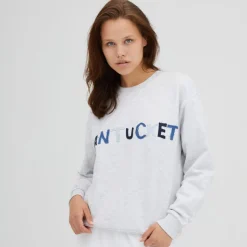 Denim Letter Sweatshirt