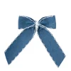 Denim Napkin Bow in Denim with White Scalloped Edge