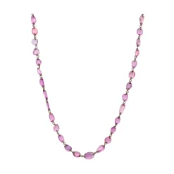 Desert Blooms Mariposa Pink Sapphire Long Necklace