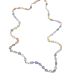 Desert Blooms Wildflower Multi-Colored Sapphire Long Necklace