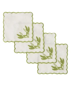 DESTREE x Cabana Embroidered Cocktail Napkins, Set of 4