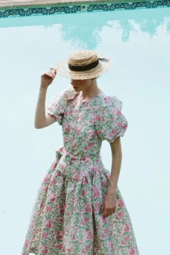 Dexter Top in Pink and Green Tigerlily