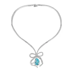 Diamond Bow Necklace