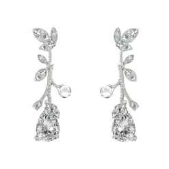 Diamond Citrus Vine Earrings