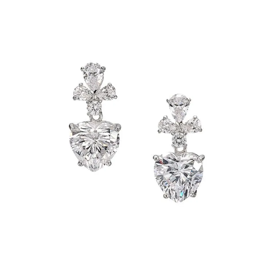 Diamond Cupid Heart Earrings