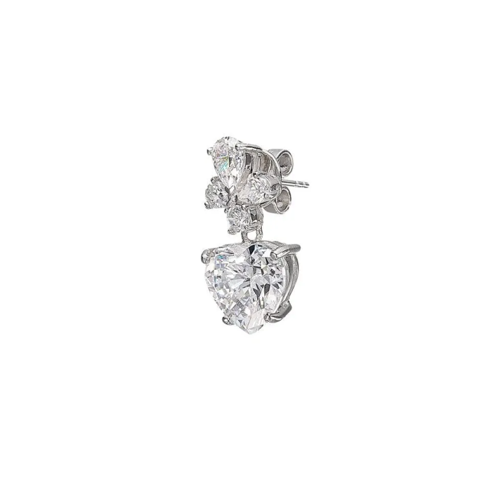 Diamond Cupid Heart Earrings