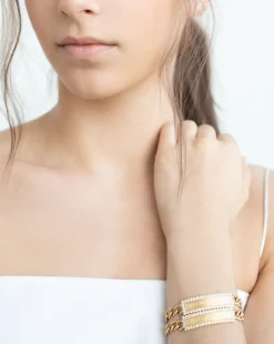 Diamond Edged ID Bracelet with Bespoke Engraving