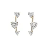 Diamond Heart Pendulum Earrings