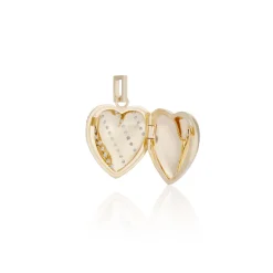 Diamond Heart Stripe Locket