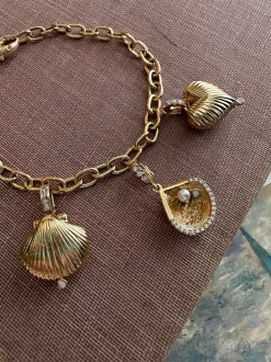 Diamond Lobster Clasp Handmade Link Charm Bracelet