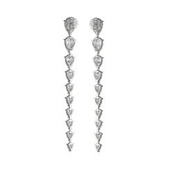 Diamond Nova Earrings. White Gold