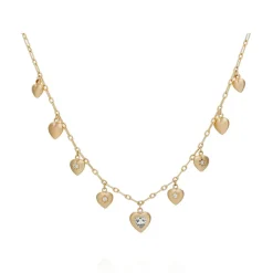 Diamond Puffy Heart Necklace