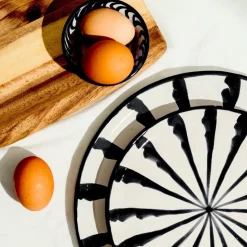 Dinner Plate With Candy Cane Stripes