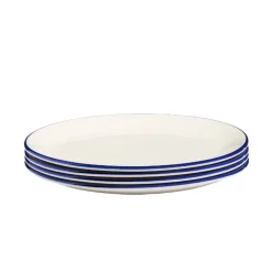 Dinner Plates in Navy Rim