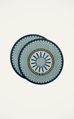 Disk Placemats in Napoli Midnight, Set Of 2