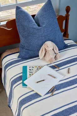 Dockside Stripe Navy Blanket