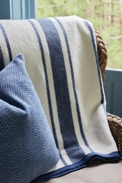 Dockside Stripe Navy Blanket