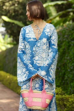 Doha Caftan in Blue Bouquet